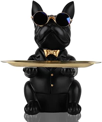 French Bulldog Gifts Statue Tray Organizer for Keys, Candy, Jewelry, Earrings, Entrance Piggy Bank - Modern Decor Resin French Bulldog Decor Entryway Table, Coffee Table, Office Desk, Home Decor - Homesidy.com