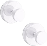Bntuk Suction Cup Hooks for Shower, Removable Towel Hooks for Bathroom Window Glass Door Wall, Bath Robe Looafh Wreath Hook for Hanging - 2 Pack, Black - Homesidy.com