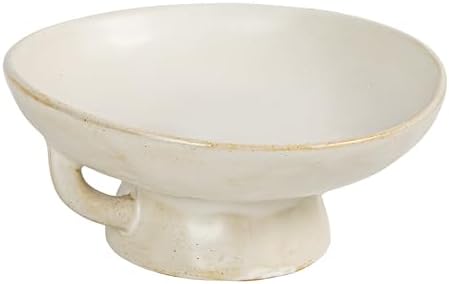 Creative Co - Op Stoneware Bowl w Reactive Glaze, White - Homesidy.com