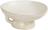 Creative Co - Op Stoneware Bowl w Reactive Glaze, White - Homesidy.com