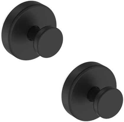 Bntuk Suction Cup Hooks for Shower, Removable Towel Hooks for Bathroom Window Glass Door Wall, Bath Robe Looafh Wreath Hook for Hanging - 2 Pack, Black - Homesidy.com