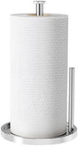 Paper Towel Holder Countertop, Standing Paper Roll Holder with Anti Slip Weighted Base, Stainless Steel Freestanding Paper Towel Holder for Kitchen, Black - Homesidy.com