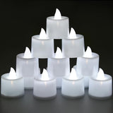 KOABY 25/50/100 Pack Flameless Votive Candles, Last 8H , Warm Yellow Light, No Timer or Flickering - Homesidy.com