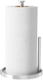 Paper Towel Holder Countertop, Standing Paper Roll Holder with Anti Slip Weighted Base, Stainless Steel Freestanding Paper Towel Holder for Kitchen, Black - Homesidy.com