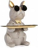 French Bulldog Gifts Statue Tray Organizer for Keys, Candy, Jewelry, Earrings, Entrance Piggy Bank - Modern Decor Resin French Bulldog Decor Entryway Table, Coffee Table, Office Desk, Home Decor - Homesidy.com