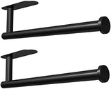DEKAVA Paper Towel Holder Under Cabinet Wall Mount for Kitchen Towel, Self - Adhesive Bar, Rack, SUS304 Stainless Steel 13 inch (BlackA, 1) - Homesidy.com