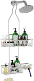 Joqixon Upgraded Extended Length Shower Organizer with Hooks, Rustproof Shampoo Soap Holder, Large Hanging Bathroom Caddy - Homesidy.com