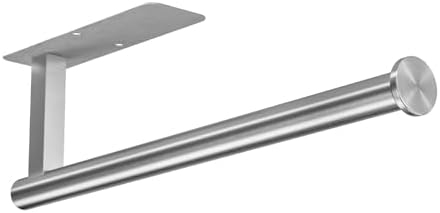 ASTOFLI Paper Towel Holder Under Cabinet No Drilling, Self Adhesive Paper Towel Holder Wall Mount for Kitchen Rack, Under Counter Napin Holder No Drill, 304 Stainless Steel Matte Black - Homesidy.com