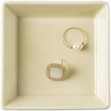Mecaikru Ceramic Trinket Dish, Ring Tray, Decorative Jewelry Dish for Earrings Necklaces Watch Keys, for Women, White Green - Homesidy.com