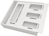 SpaceAid Bag Storage Organizer for Kitchen Drawer, Bamboo Organizer, Compatible with Gallon, Quart, Sandwich and Snack Variety Size Bag (1 Box 4 Slots) - Homesidy.com