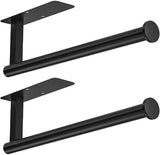 ASTOFLI Paper Towel Holder Under Cabinet No Drilling, Self Adhesive Paper Towel Holder Wall Mount for Kitchen Rack, Under Counter Napin Holder No Drill, 304 Stainless Steel Matte Black - Homesidy.com