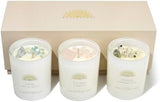 ava concept - Soy Candles with Crystals - Aromatherapy Scented Candle for Women - Lavender Vanilla Gift Set - Small Wax Melts - 3 Pack 3.5oz - Homesidy.com
