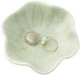Mecaikru Ceramic Trinket Dish, Ring Tray, Decorative Jewelry Dish for Earrings Necklaces Watch Keys, for Women, White Green - Homesidy.com