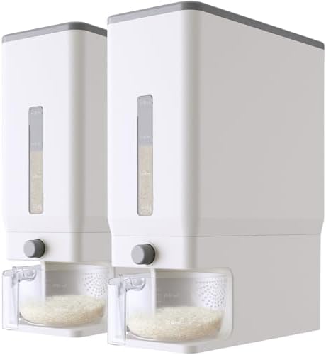 Lifewit Rice Dispenser 25 Lbs(11.3kg), Rice Storage Container Sealed Moisture Proof with Measuring Cup for Kitchen Pantry Household, BPA - Free, 1 Pack - Homesidy.com