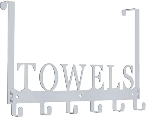 Kuhome Over The Door Hooks, Towel Holder for Bathroom, Door Mount Towel Rack Towel Hooks for Bedroom Beach Towels Bathrobe Wall Mount Hang on The Door Cabinet Cupboard Metal Sandblasted (Black) - Homesidy.com