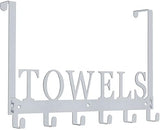 Kuhome Over The Door Hooks, Towel Holder for Bathroom, Door Mount Towel Rack Towel Hooks for Bedroom Beach Towels Bathrobe Wall Mount Hang on The Door Cabinet Cupboard Metal Sandblasted (Black) - Homesidy.com