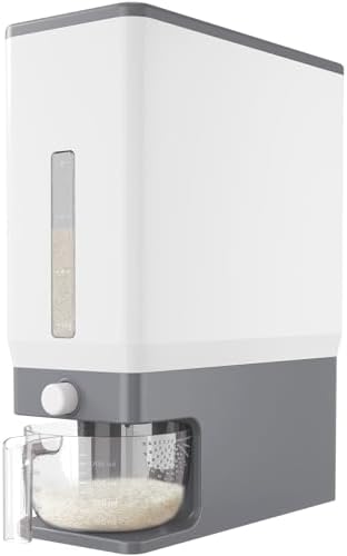 Lifewit Rice Dispenser 25 Lbs(11.3kg), Rice Storage Container Sealed Moisture Proof with Measuring Cup for Kitchen Pantry Household, BPA - Free, 1 Pack - Homesidy.com