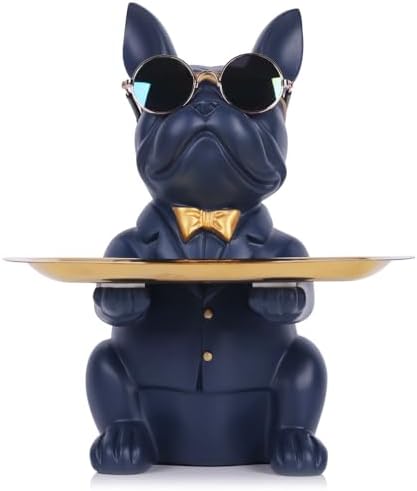French Bulldog Gifts Statue Tray Organizer for Keys, Candy, Jewelry, Earrings, Entrance Piggy Bank - Modern Decor Resin French Bulldog Decor Entryway Table, Coffee Table, Office Desk, Home Decor - Homesidy.com