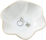 Mecaikru Ceramic Trinket Dish, Ring Tray, Decorative Jewelry Dish for Earrings Necklaces Watch Keys, for Women, White Green - Homesidy.com
