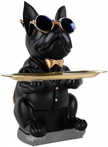 French Bulldog Gifts Statue Tray Organizer for Keys, Candy, Jewelry, Earrings, Entrance Piggy Bank - Modern Decor Resin French Bulldog Decor Entryway Table, Coffee Table, Office Desk, Home Decor - Homesidy.com