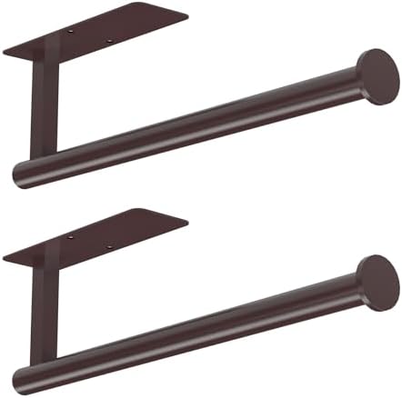 ASTOFLI Paper Towel Holder Under Cabinet No Drilling, Self Adhesive Paper Towel Holder Wall Mount for Kitchen Rack, Under Counter Napin Holder No Drill, 304 Stainless Steel Matte Black - Homesidy.com