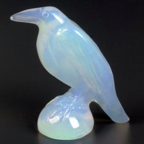 QLRSUXN Natural Black Obsidian Raven Figurines,2 Inch Healing Crystal Animal Statues,Lucky Guardian Pocket Crow Figurines as Women’s Gifts,Raven Statues for Office Home Decor and Ornament. - Homesidy.com