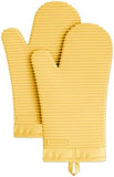 KITCHENAID Ribbed Soft Silicone Oven Mitt 2 - Pack Set, 7.5&34;x13&34;, Milkshake - Homesidy.com