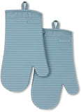 KITCHENAID Ribbed Soft Silicone Oven Mitt 2 - Pack Set, 7.5&34;x13&34;, Milkshake - Homesidy.com