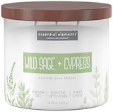 Candle - lite Essential Elements Scented Candles, Eucalyptus &amp; Mint Leaf, 14.75 oz Jar, Proudly Poured in The USA, Aromatherapy, 3 - Wick with 45 Hours Burn Time, Perfect for Creating a Relaxing Ambiance - Homesidy.com