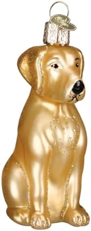 Old World Christmas Black Labrador Dog Collection Glass Blown Ornaments for Christmas Tree 3.75 x 1.5 - Homesidy.com
