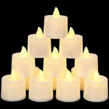 KOABY 25/50/100 Pack Flameless Votive Candles, Last 8H , Warm Yellow Light, No Timer or Flickering - Homesidy.com