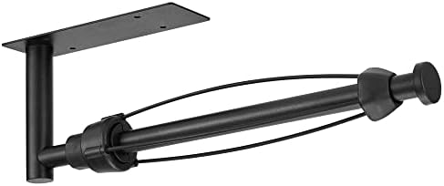 DEKAVA Paper Towel Holder Under Cabinet Wall Mount for Kitchen Towel, Self - Adhesive Bar, Rack, SUS304 Stainless Steel 13 inch (BlackA, 1) - Homesidy.com
