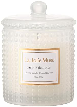LA JOLIE MUSE Christmas Candle | Ruby Berry Bliss | Mandarin Cranberry &amp; Plum | 10 oz Festive Candle | 55 Hours Clean Burn | Gift for Women &amp; Family - Homesidy.com