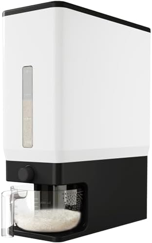Lifewit Rice Dispenser 25 Lbs(11.3kg), Rice Storage Container Sealed Moisture Proof with Measuring Cup for Kitchen Pantry Household, BPA - Free, 1 Pack - Homesidy.com