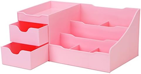 Uncluttered Designs Large Black Vanity Organizer - Countertop Mens Organizer With Drawers for Cologne, Deodorant, Beard, Shaving Lotion, Perfume &amp; Skincare - Perfect for Bathroom &amp; Bedroom Storage - Homesidy.com