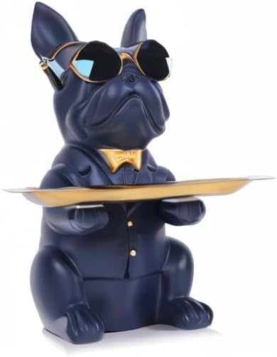 French Bulldog Gifts Statue Tray Organizer for Keys, Candy, Jewelry, Earrings, Entrance Piggy Bank - Modern Decor Resin French Bulldog Decor Entryway Table, Coffee Table, Office Desk, Home Decor - Homesidy.com