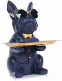 French Bulldog Gifts Statue Tray Organizer for Keys, Candy, Jewelry, Earrings, Entrance Piggy Bank - Modern Decor Resin French Bulldog Decor Entryway Table, Coffee Table, Office Desk, Home Decor - Homesidy.com