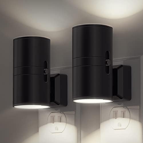 L LOHAS LED Night Light Plug in, Modern Night Lights Plug into Wall, Dusk to Dawn Sensor, Soft White 3000K, 0 - 100LM Adjustable Brightness, Dimmable Night Lights for Hallway Bedroom Stairway, 2 Pack - Homesidy.com