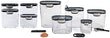 ProKeeper 9 - Piece Airtight Food Storage Container Set – Clear Plastic Flour and Sugar Canister Set with Magnetic Accessories for Kitchen Organization (Grey, 9 - Piece) - Homesidy.com