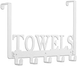 Kuhome Over The Door Hooks, Towel Holder for Bathroom, Door Mount Towel Rack Towel Hooks for Bedroom Beach Towels Bathrobe Wall Mount Hang on The Door Cabinet Cupboard Metal Sandblasted (Black) - Homesidy.com