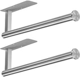 ASTOFLI Paper Towel Holder Under Cabinet No Drilling, Self Adhesive Paper Towel Holder Wall Mount for Kitchen Rack, Under Counter Napin Holder No Drill, 304 Stainless Steel Matte Black - Homesidy.com