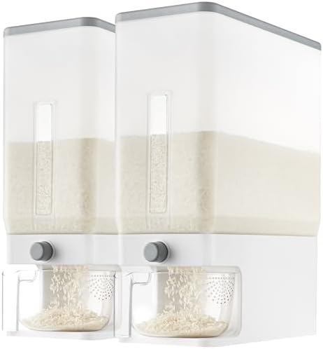 Lifewit Rice Dispenser 25 Lbs(11.3kg), Rice Storage Container Sealed Moisture Proof with Measuring Cup for Kitchen Pantry Household, BPA - Free, 1 Pack - Homesidy.com