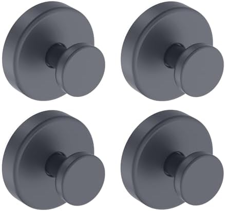 Bntuk Suction Cup Hooks for Shower, Removable Towel Hooks for Bathroom Window Glass Door Wall, Bath Robe Looafh Wreath Hook for Hanging - 2 Pack, Black - Homesidy.com