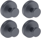 Bntuk Suction Cup Hooks for Shower, Removable Towel Hooks for Bathroom Window Glass Door Wall, Bath Robe Looafh Wreath Hook for Hanging - 2 Pack, Black - Homesidy.com