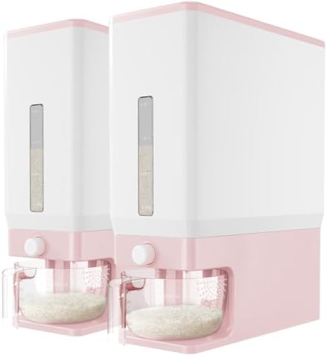 Lifewit Rice Dispenser 25 Lbs(11.3kg), Rice Storage Container Sealed Moisture Proof with Measuring Cup for Kitchen Pantry Household, BPA - Free, 1 Pack - Homesidy.com