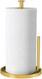 Paper Towel Holder Countertop, Standing Paper Roll Holder with Anti Slip Weighted Base, Stainless Steel Freestanding Paper Towel Holder for Kitchen, Black - Homesidy.com