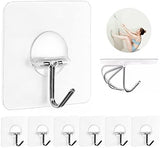 Adhesive Hooks for Hanging Heavy Duty Wall Hooks Self Adhesive Towel Coat Hooks Waterproof Transparent Hook for Bathroom Shower Kitchen Keys Door Outdoor Home Improvement Utility Hook 12 Pack - Homesidy.com