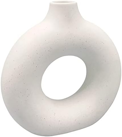Ceramic Vases Set of 2,Modern Vases for Home Decor, White Boho Style for Living Room Kitchen Mantle Bedroom Dining Table Office Farmhouse Decorative Design - Homesidy.com