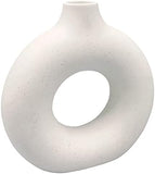 Ceramic Vases Set of 2,Modern Vases for Home Decor, White Boho Style for Living Room Kitchen Mantle Bedroom Dining Table Office Farmhouse Decorative Design - Homesidy.com