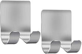 Razor Holder Shaver Hook Hanger Stand(2 Pack)Self Adhesive Stainless Steel Heavy Duty Utility Storage Hook,Shower Hook for Razor,Bathroom Kitchen Organizer for Plug Robe Towel Loofah Bathrobe Coat - Homesidy.com